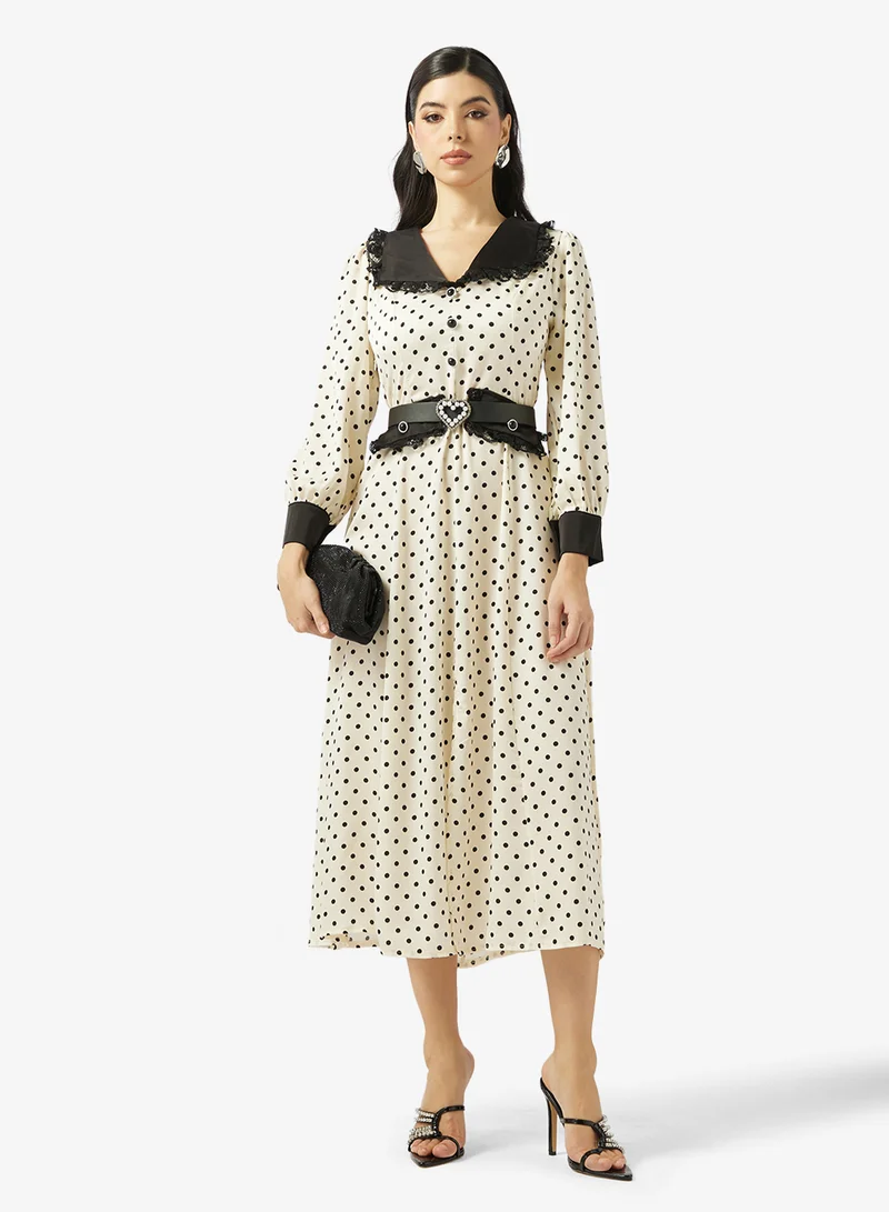 Khizana  Polka Print Dress for Women | Best Price UAE